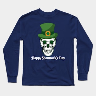 St Patricks Day Skull Lover Funny Long Sleeve T-Shirt